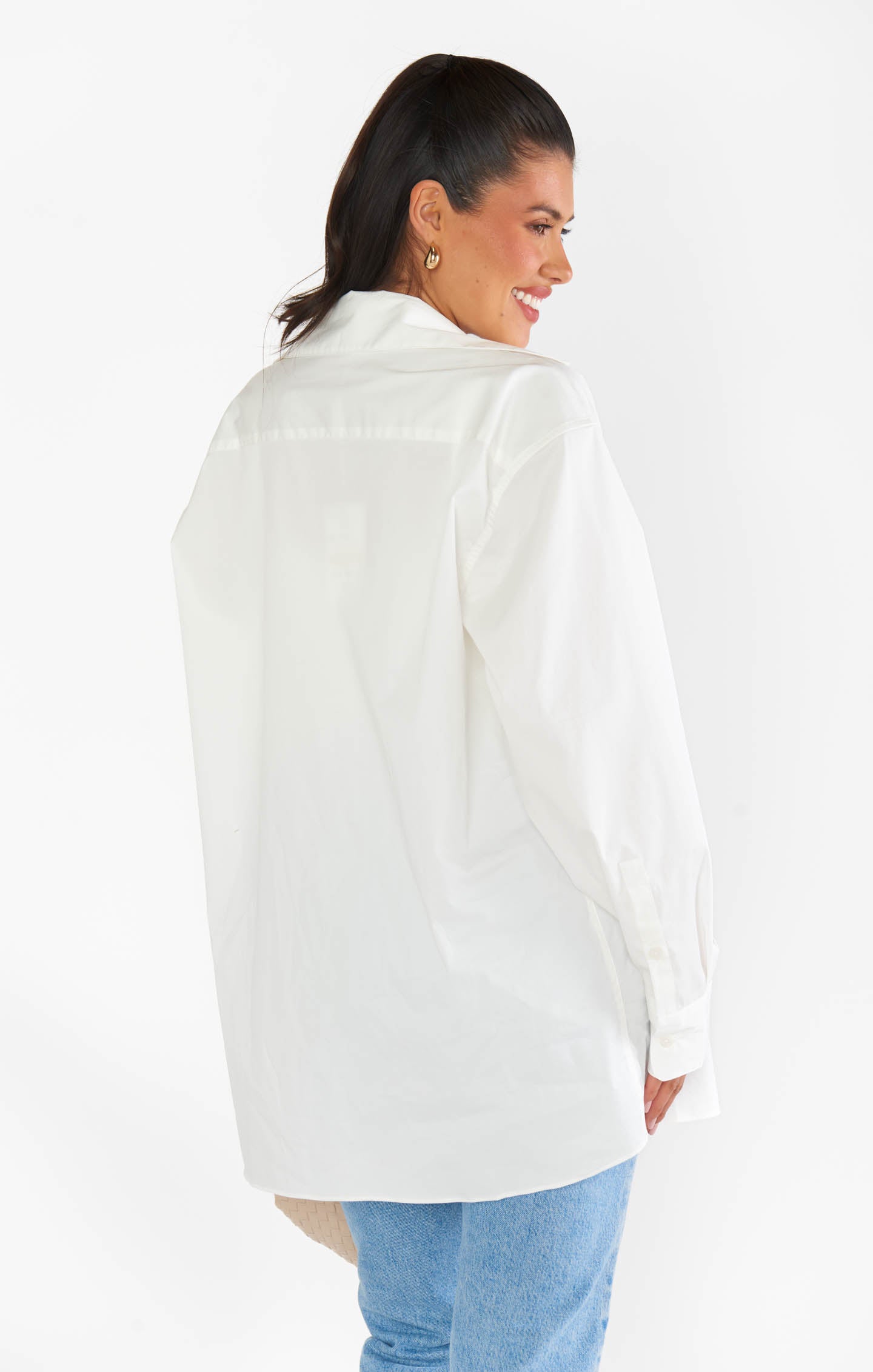 White Poplin Button Down Shirt for Office & Casual Wear | Banks