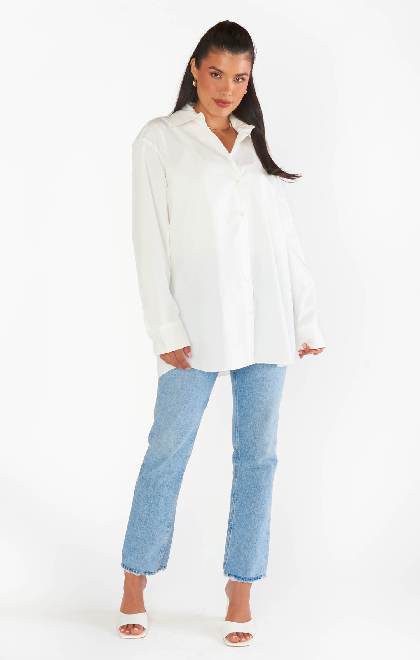 White Poplin Button Down Shirt for Office & Casual Wear | Banks