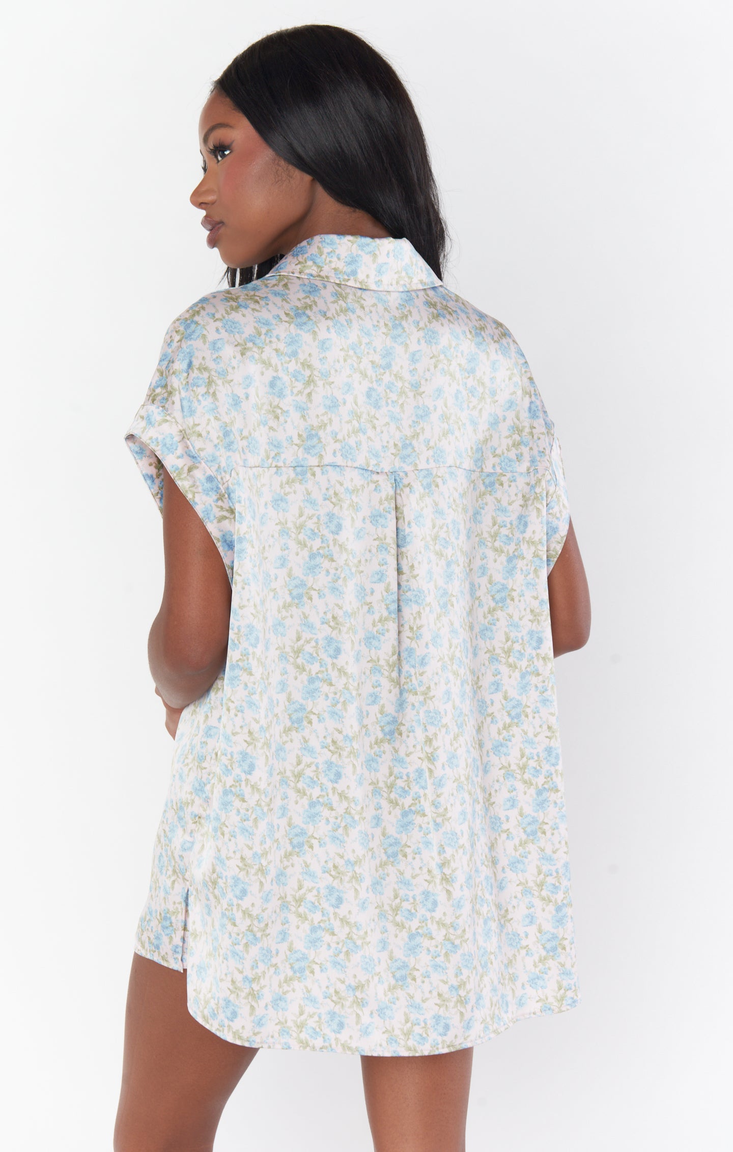 Silk Satin Button-Up Shirt for Bridal Parties | Charming Rose