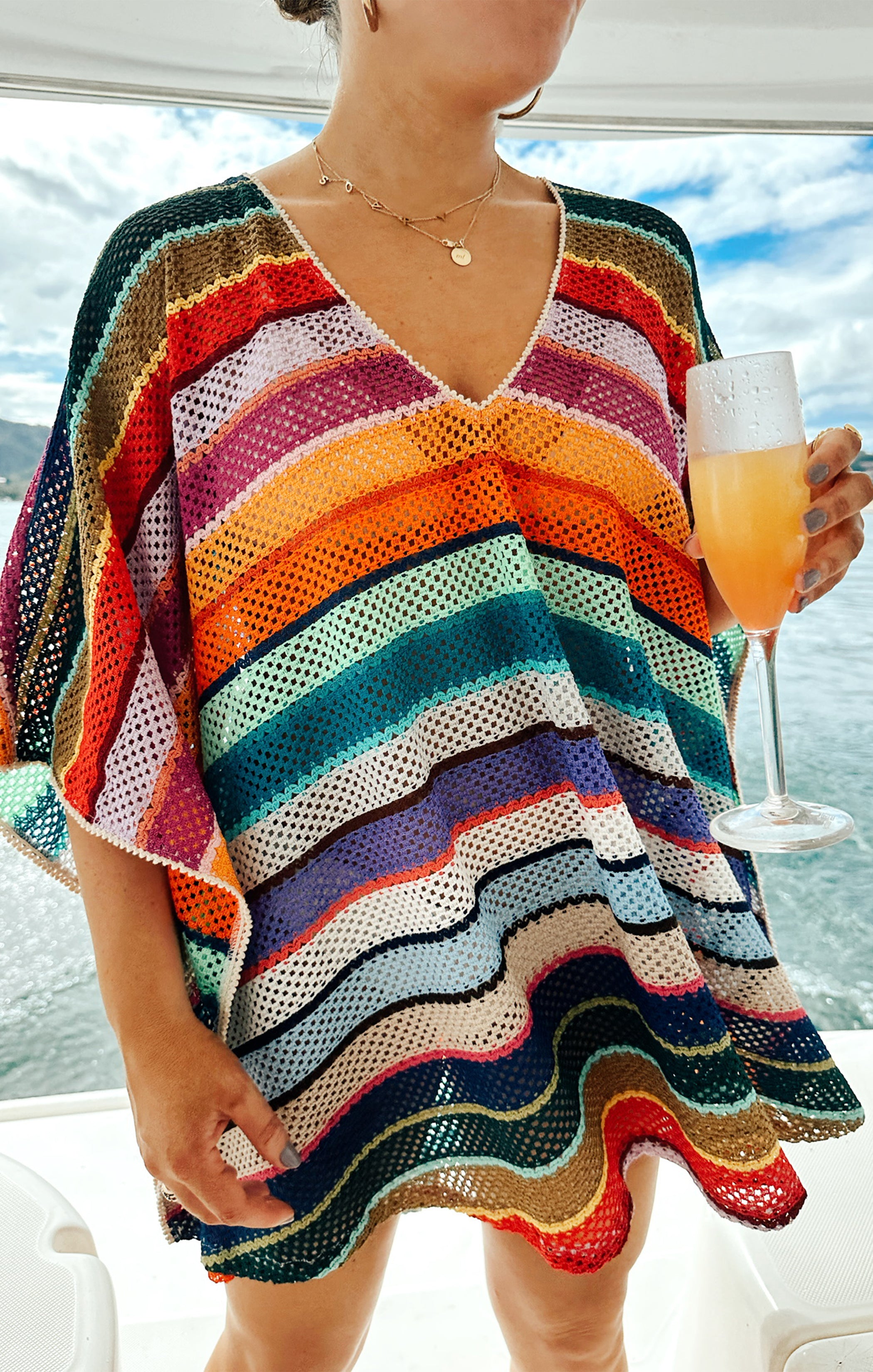 Rainbow Crochet Tunic for Beach & Casual Wear | Peta