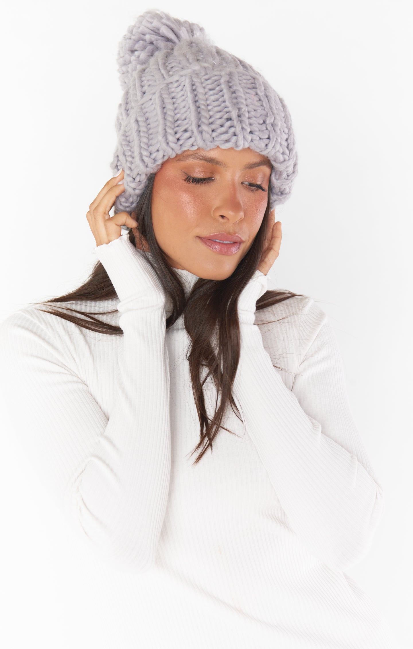 Chunky Knit Beanie for Winter - Grey | Jean Cozy Wear