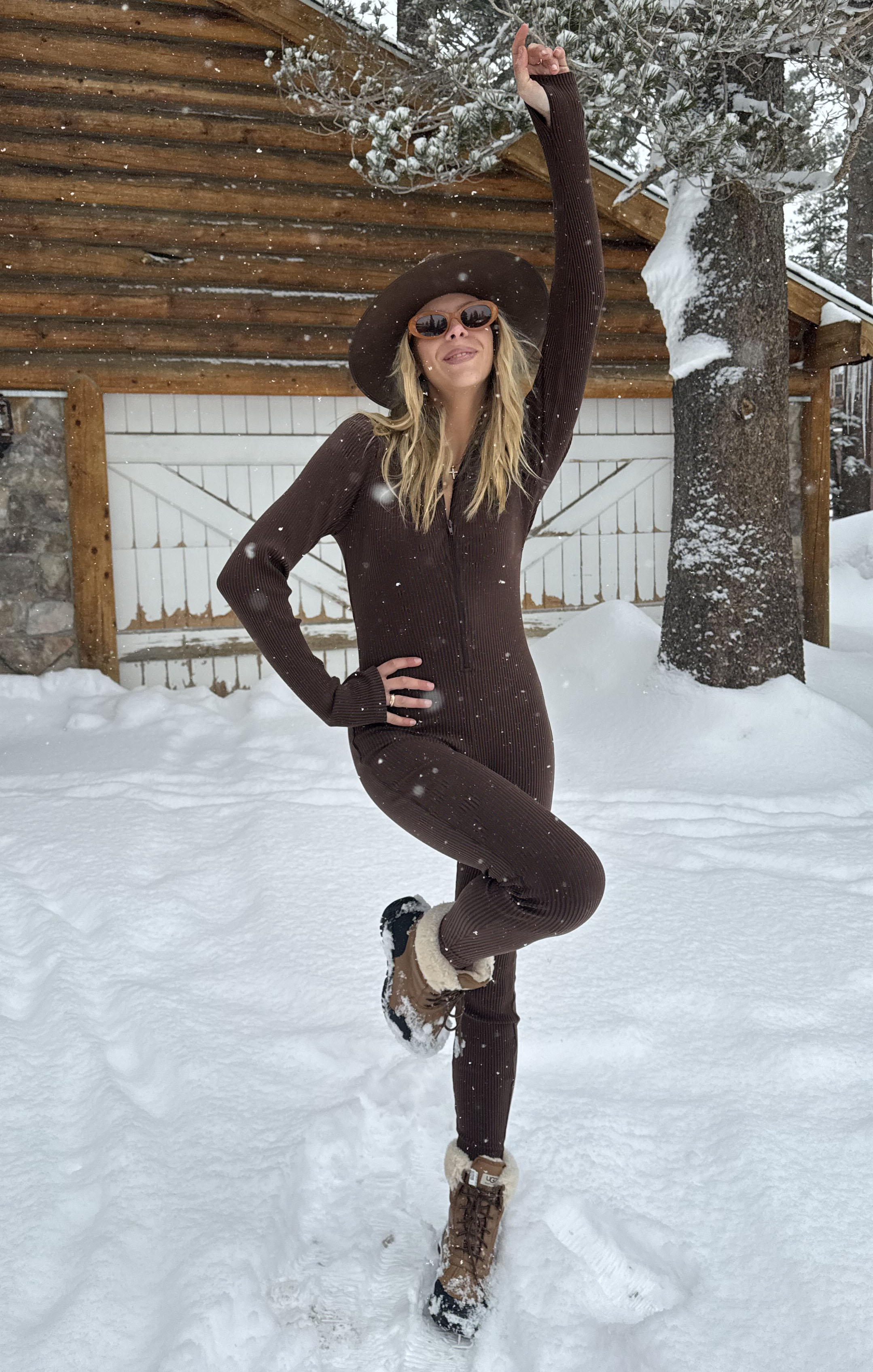 Winter Rib Chocolate Onesie for Lounging & Layering | Lodge