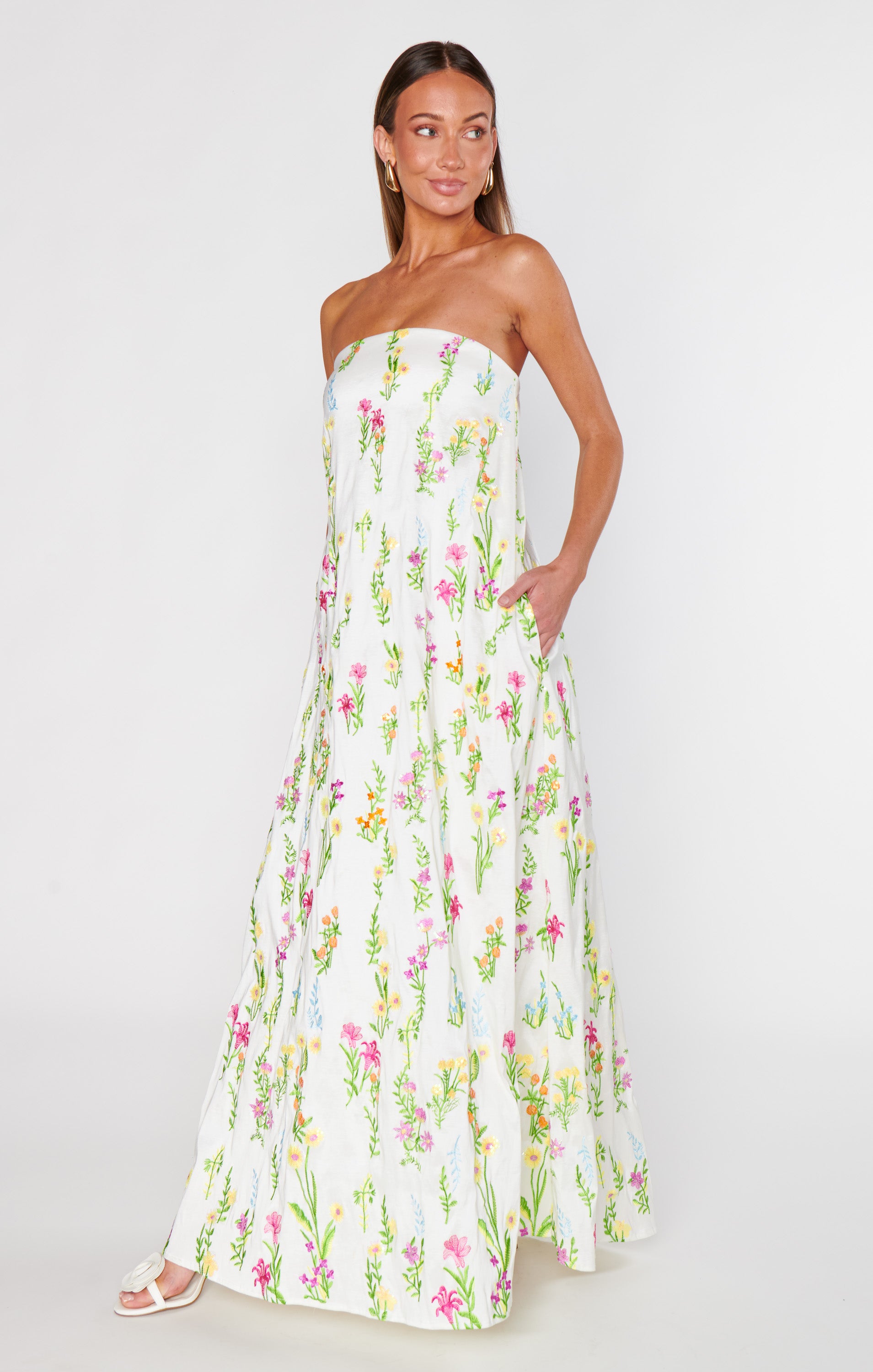 Ethereal Sequins Maxi Dress for Formal Events | Riley