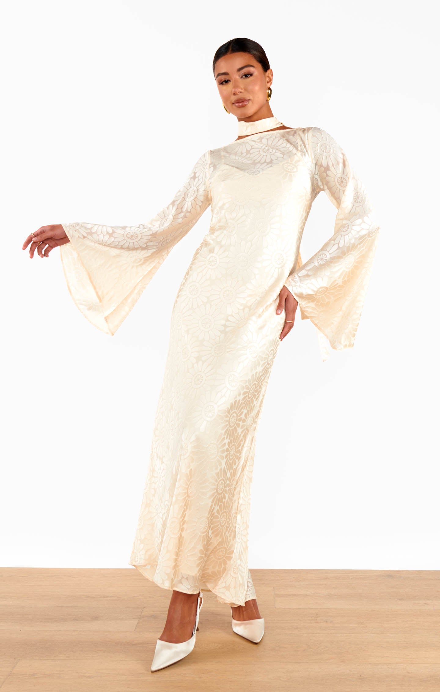 Long Sleeve Daisy Burnout Dress for Brides | Sarah Dress