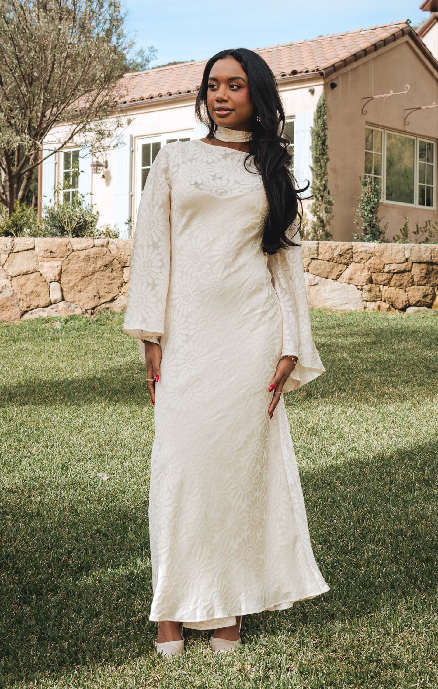 Long Sleeve Daisy Burnout Dress for Brides | Sarah Dress