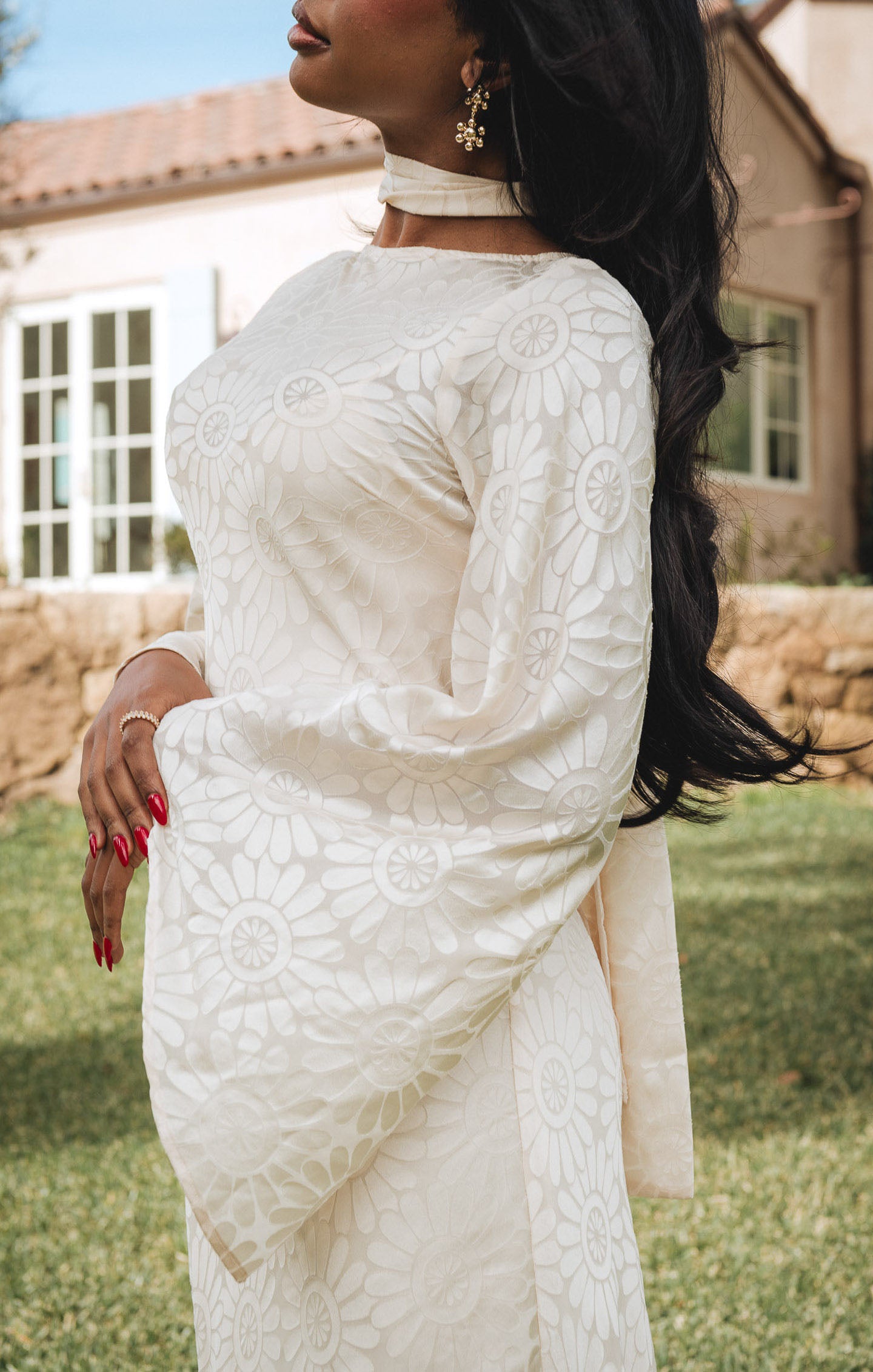 Long Sleeve Daisy Burnout Dress for Brides | Sarah Dress