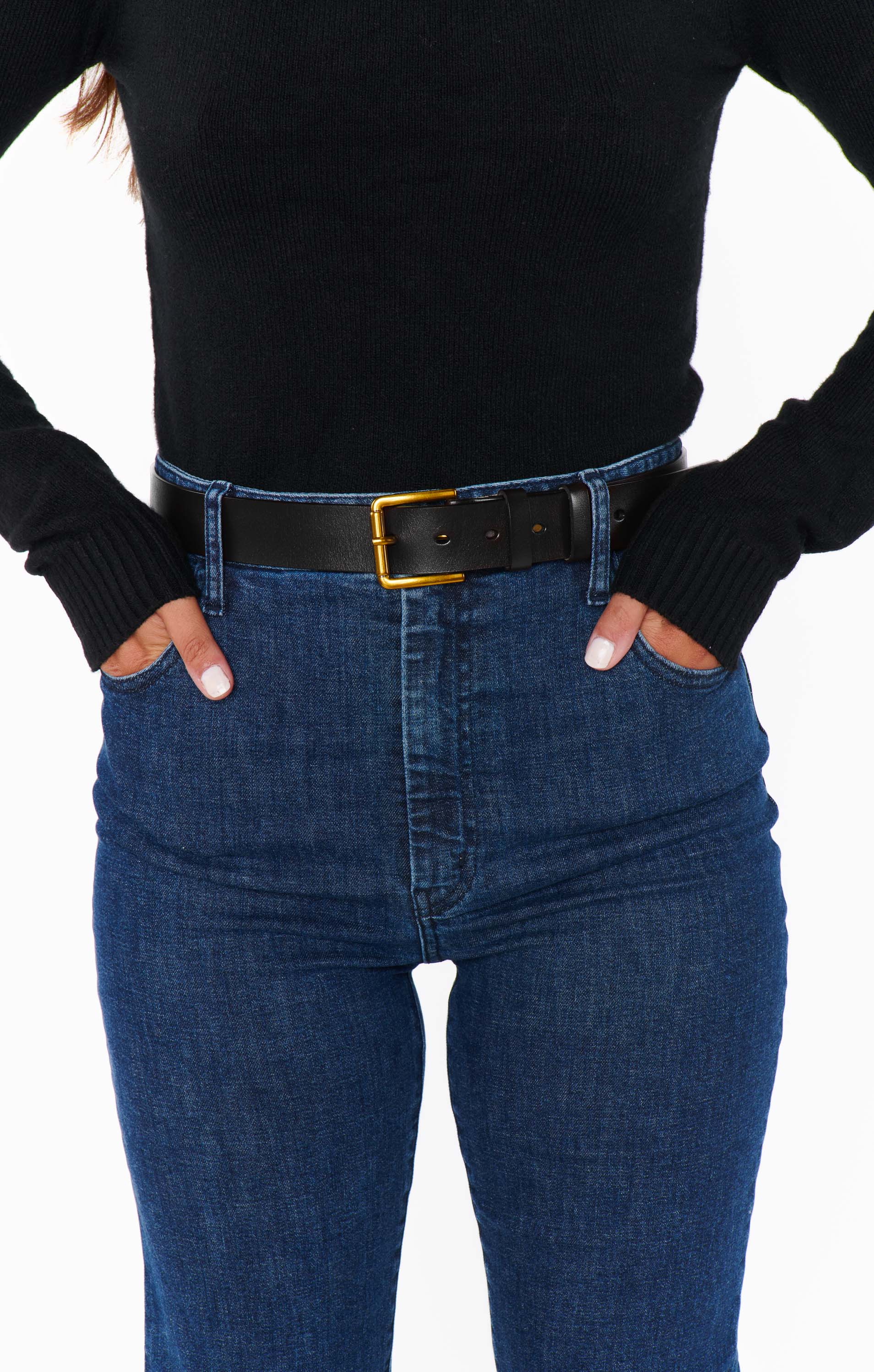 Classic Black Jordana Belt | Timeless Wardrobe Staple