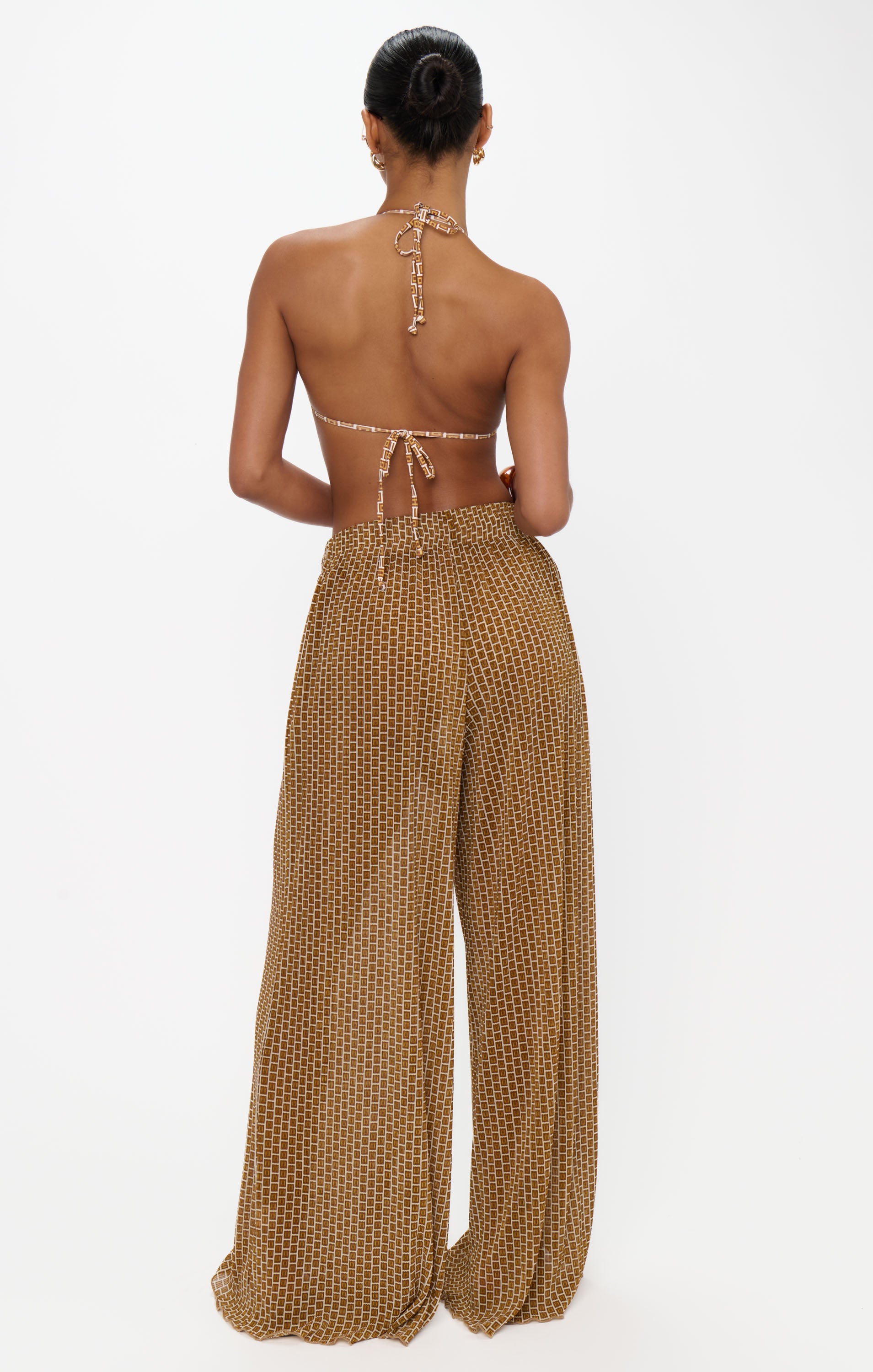 Breezy Wide-Leg Pants for Women | Jet Setter Beachy Bronze Geo