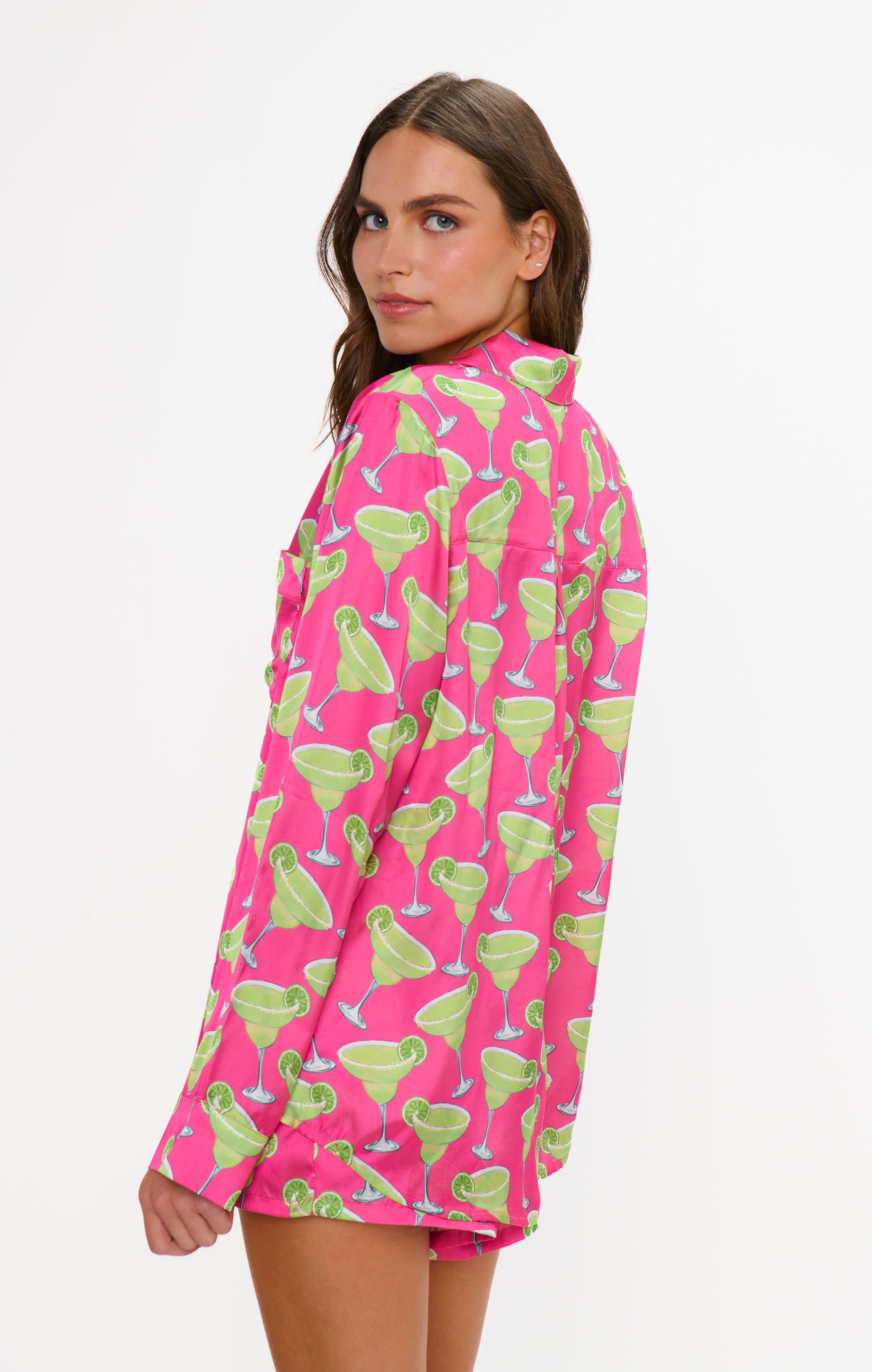 Silky PJ Set for Women with Relaxed Fit & Elastic Shorts | Margarita
