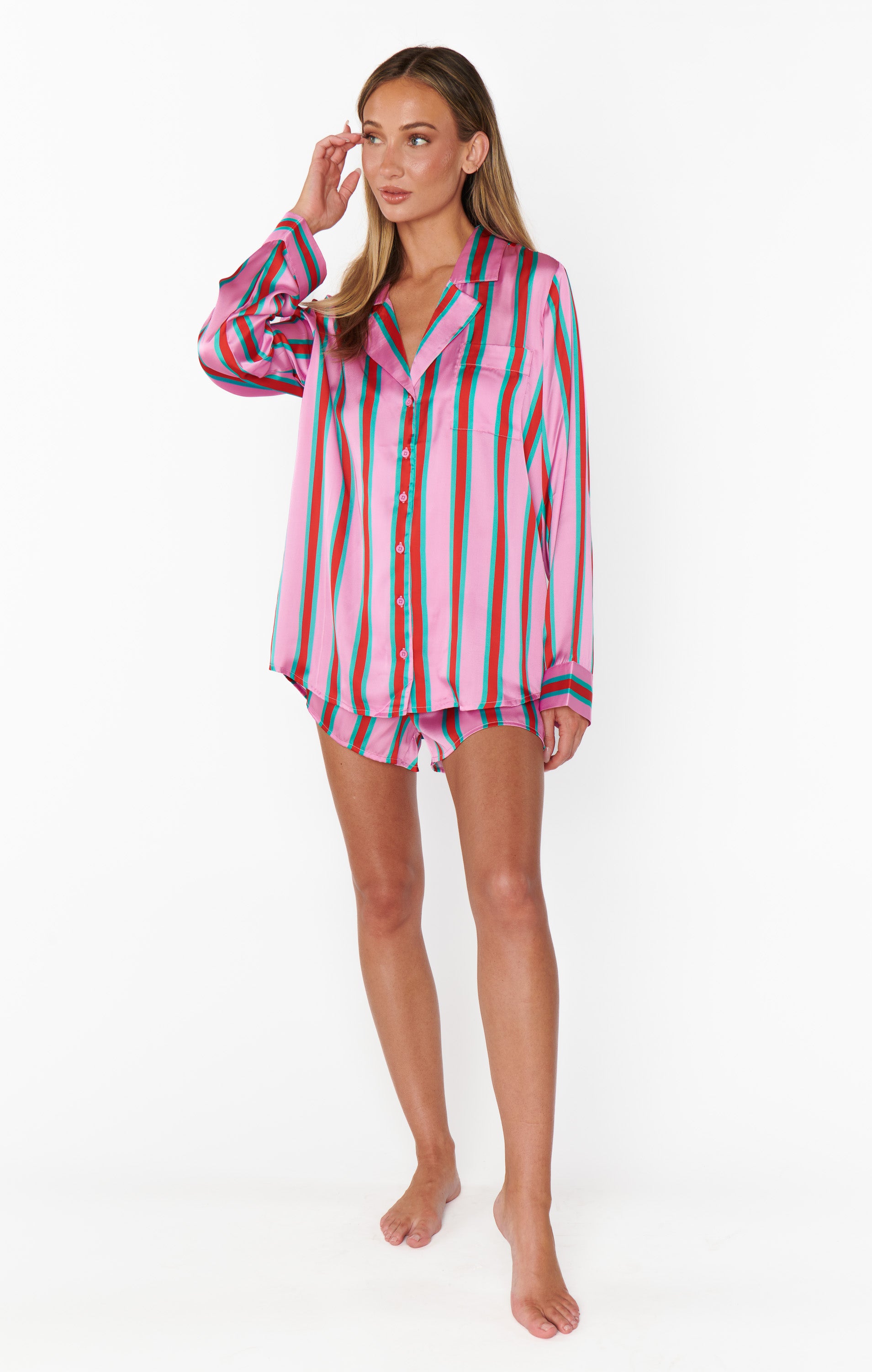 Silky PJ Set for Women | Porto Stripe Sleepwear