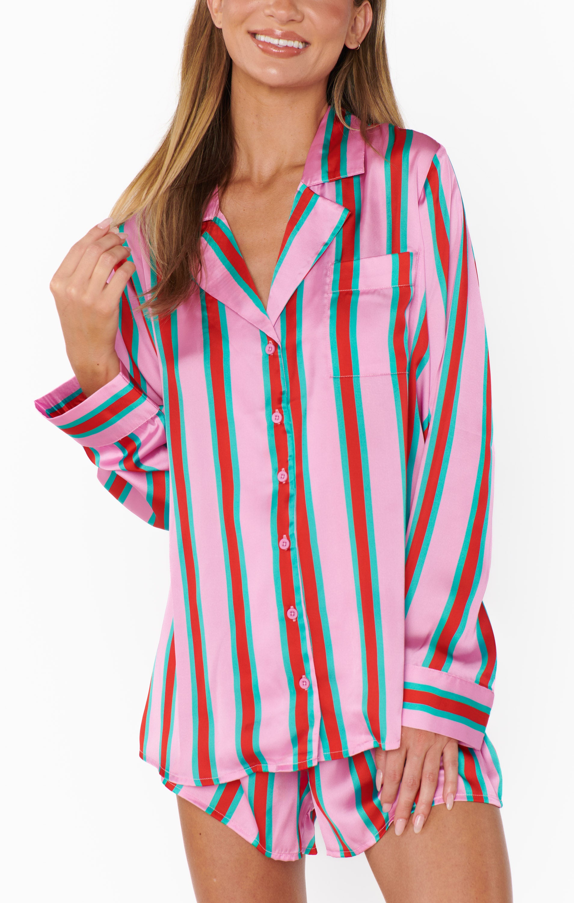 Silky PJ Set for Women | Porto Stripe Sleepwear