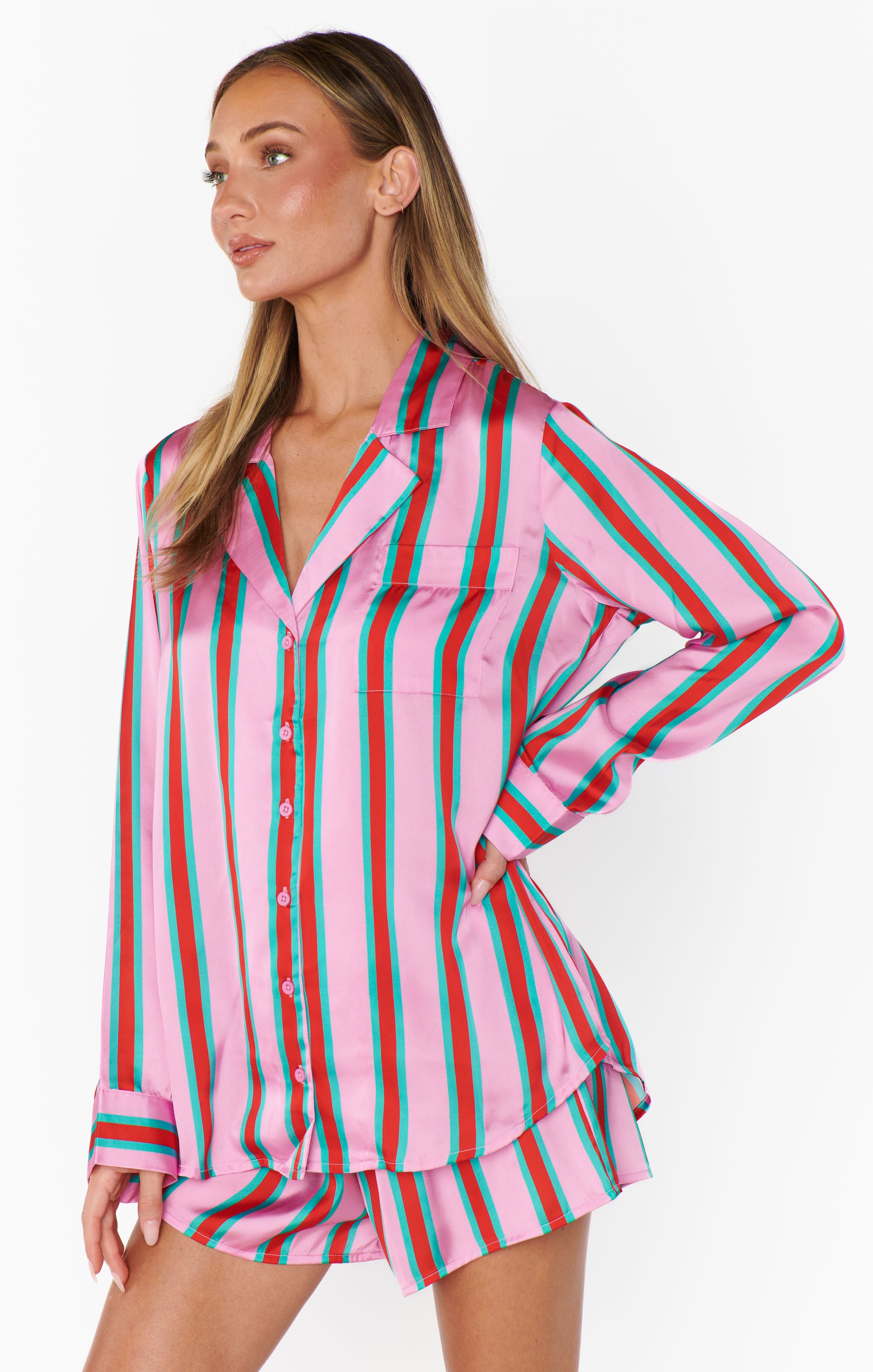 Silky PJ Set for Women | Porto Stripe Sleepwear