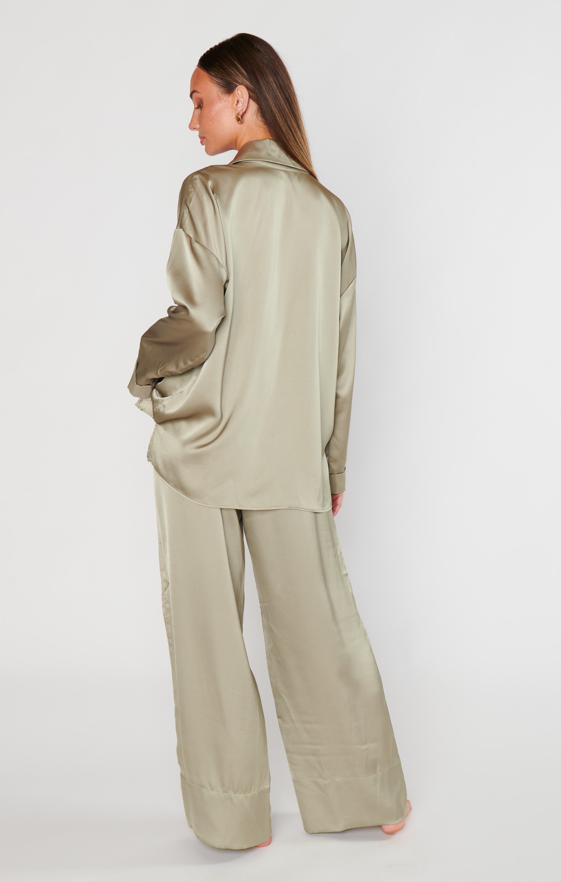 Luxe Satin Pants for Bridal Prep & Relaxation | Prep Time Pants