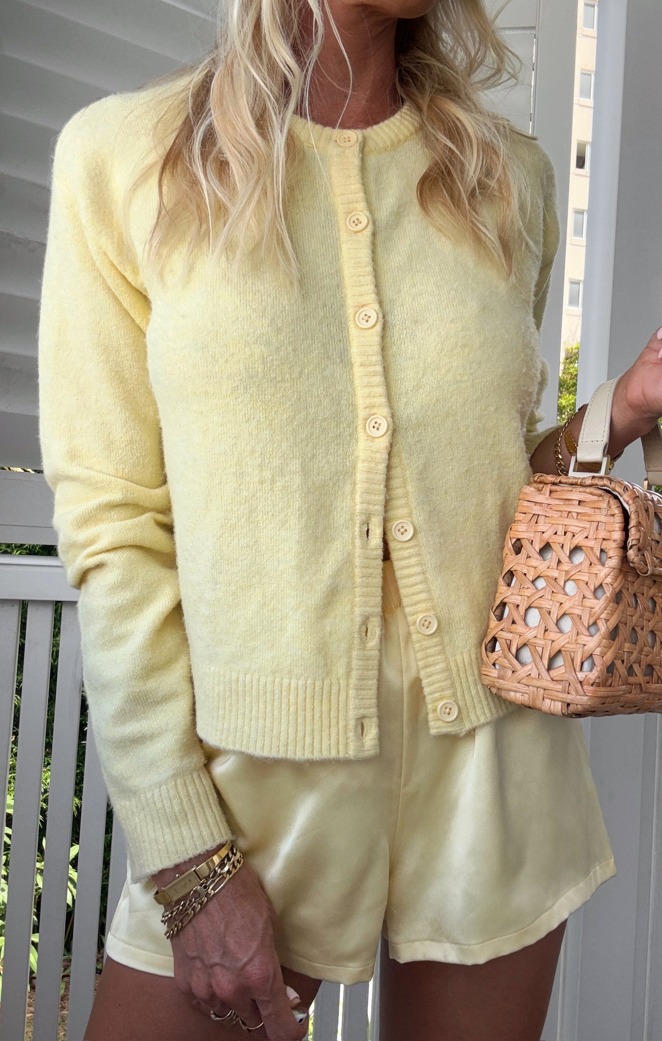 Luxe Satin Shorts with Elastic Waist | Glam Time Pale Yellow