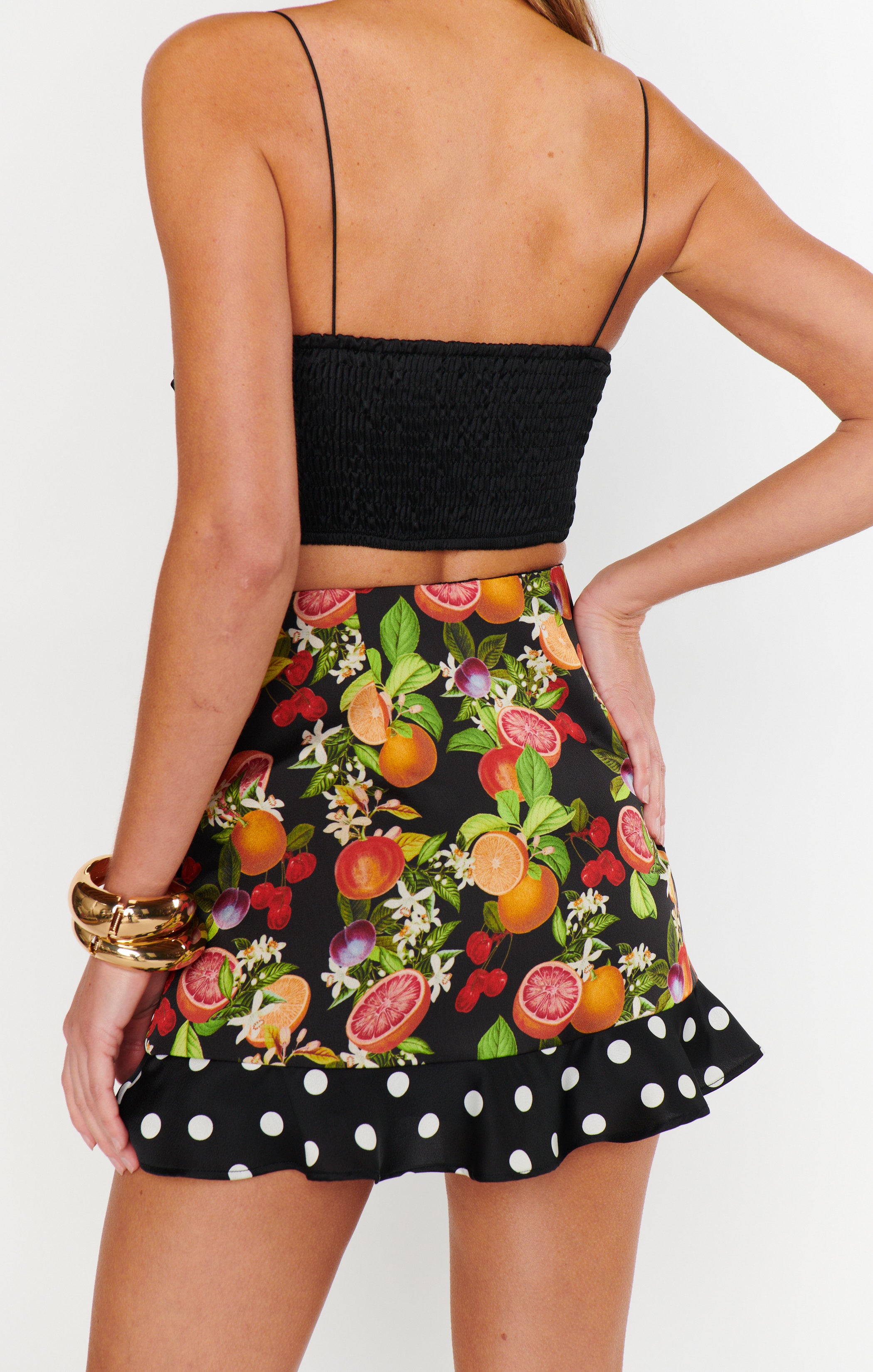 Flirty Ruffle Skort with Built-In Shorts | Tropical Sangria