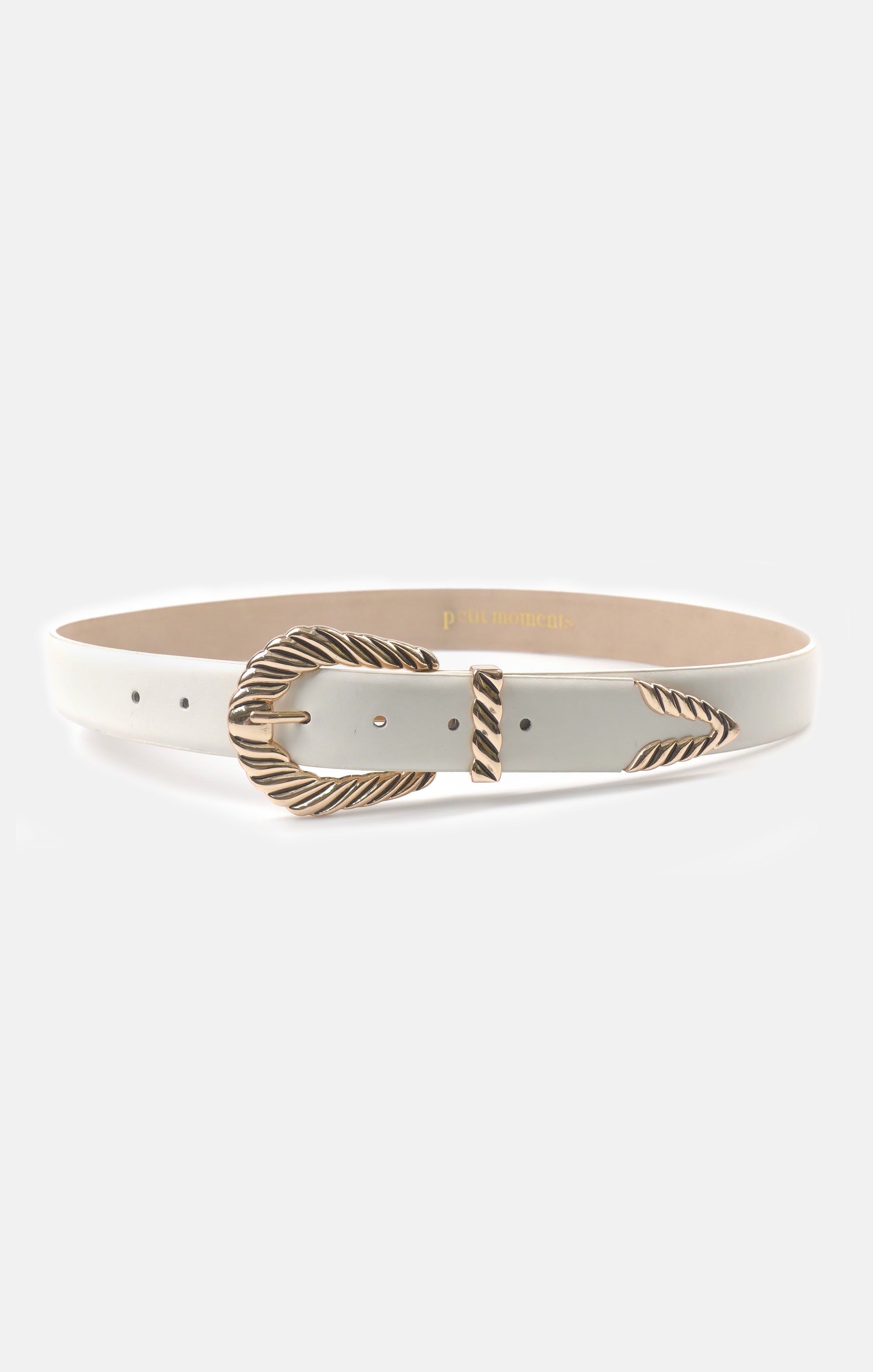 Western Style White Belt for Women | Petit Moments