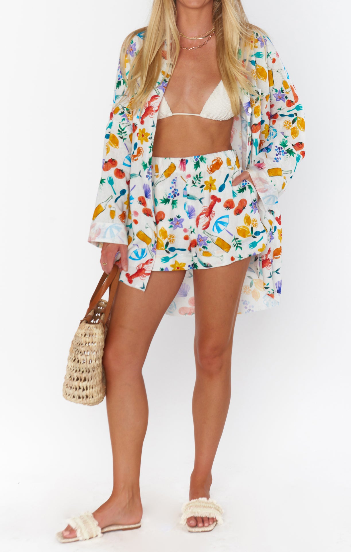 High Waist Linen Shorts for Women | Hendrix Dolphin