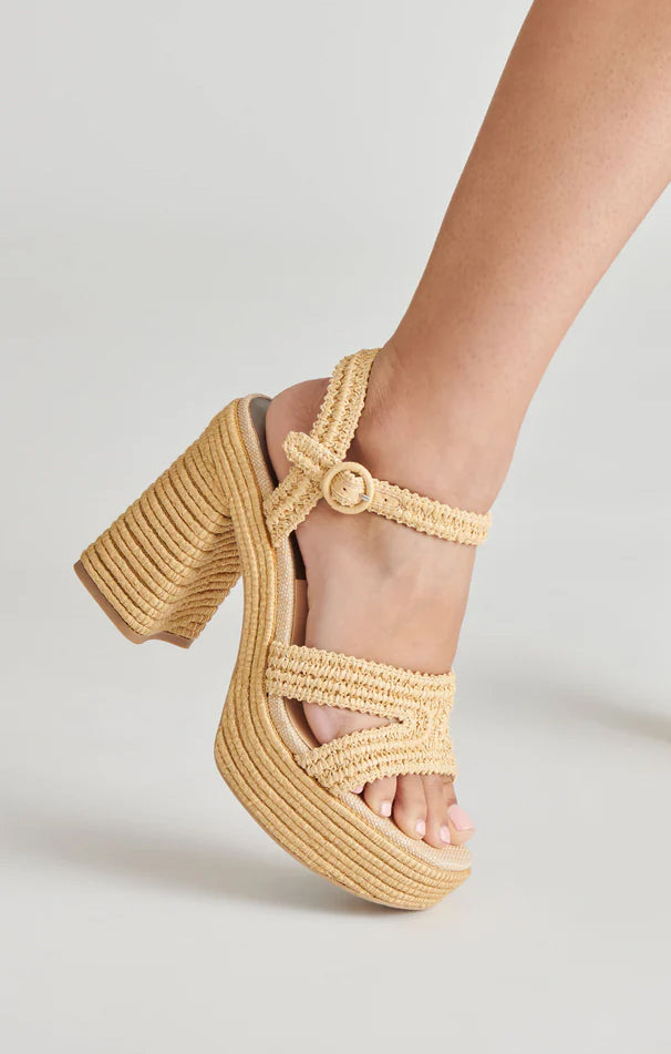 Boho Platform Heels with Chunky Heel & Woven Textile | Dolce Vita