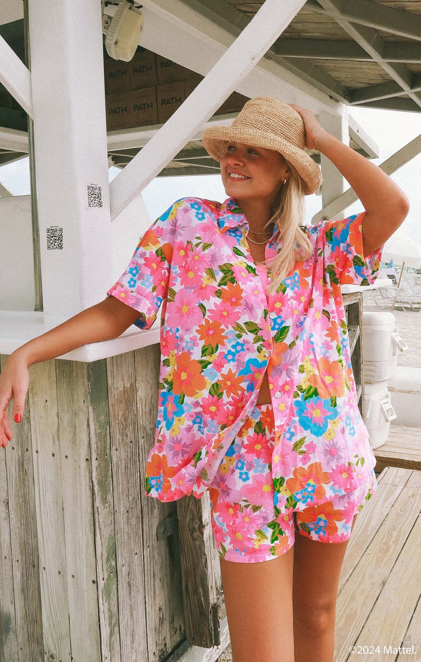 Barbie™ Floral High-Waist Shorts | Mumu Collection