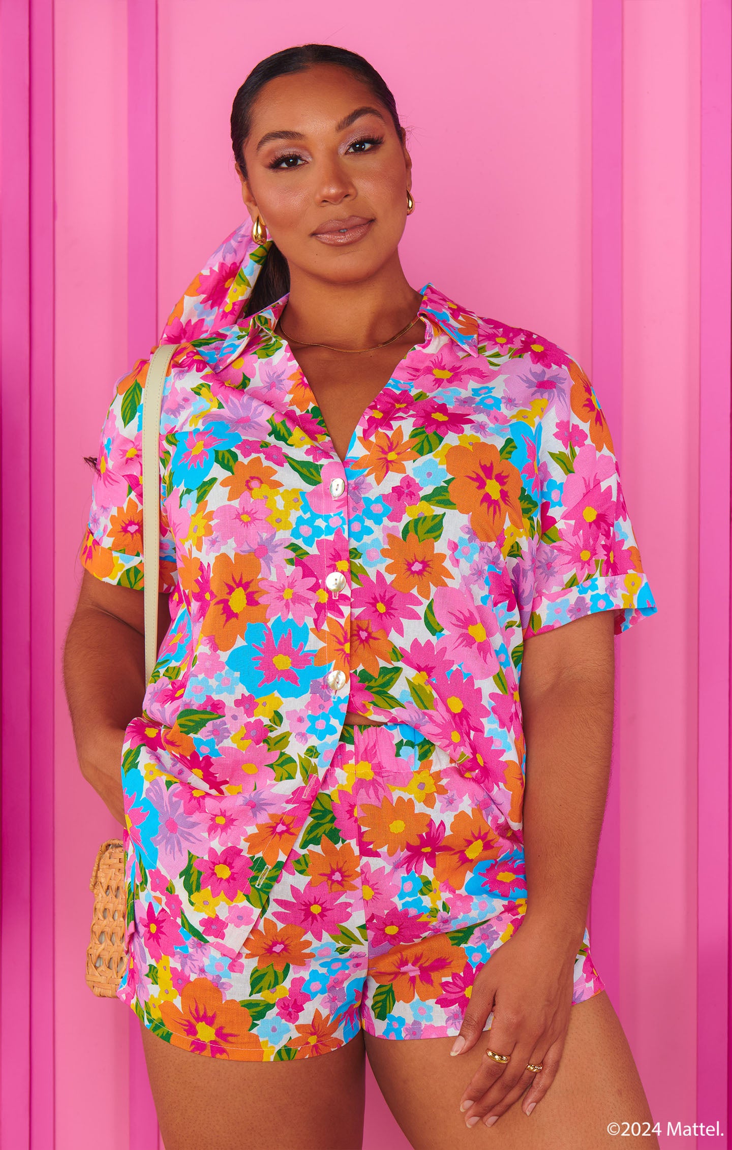 Barbie™ Floral High-Waist Shorts | Mumu Collection