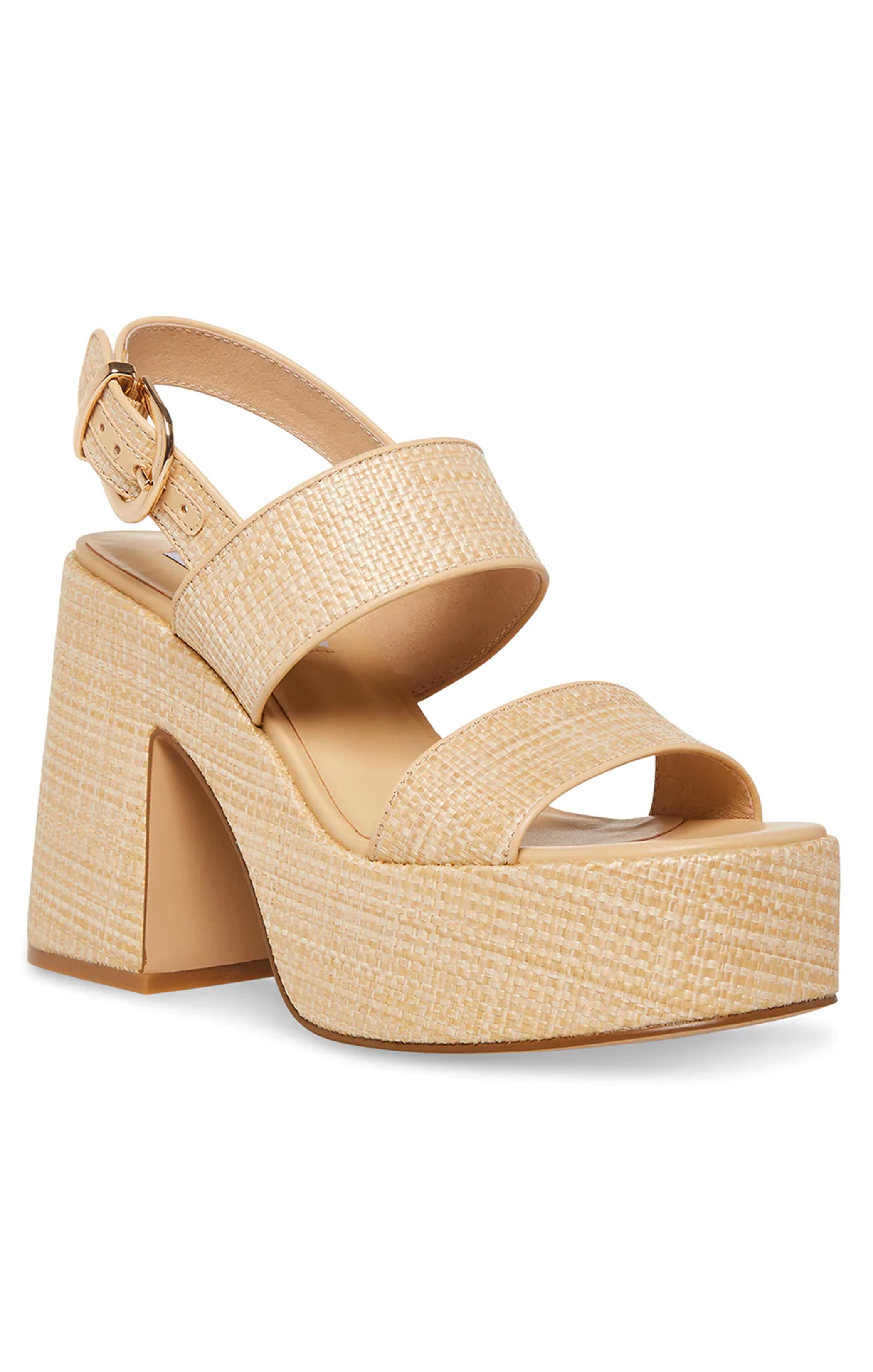 Steve Madden Valory Platform Heel in Natural Raffia | Summer Chic Sandals
