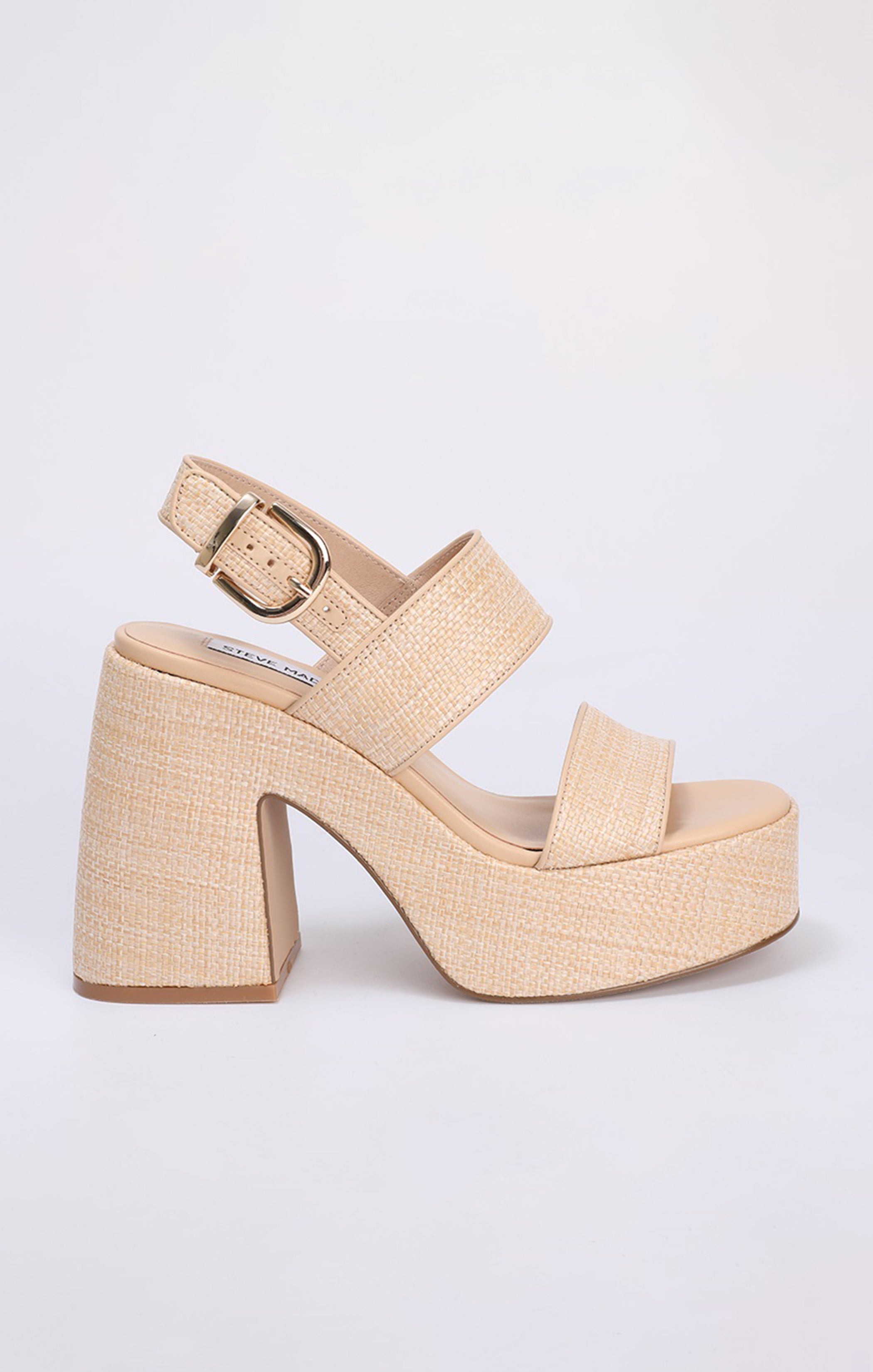 Steve Madden Valory Platform Heel in Natural Raffia | Summer Chic Sandals