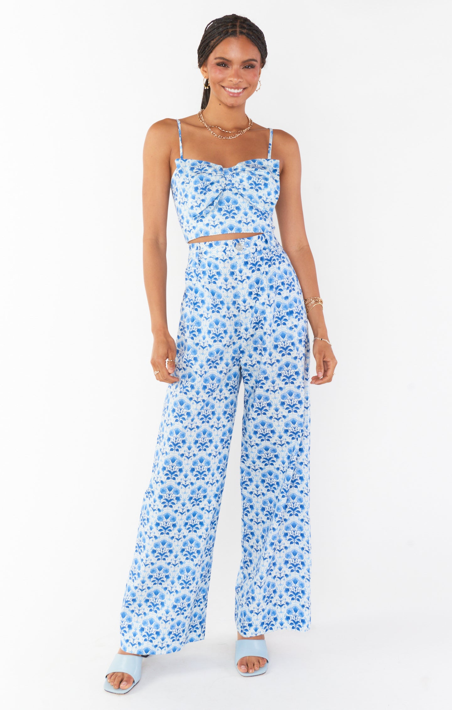 Floral Trousers for Women | Lightweight & Elastic Waist | Rue Trouser