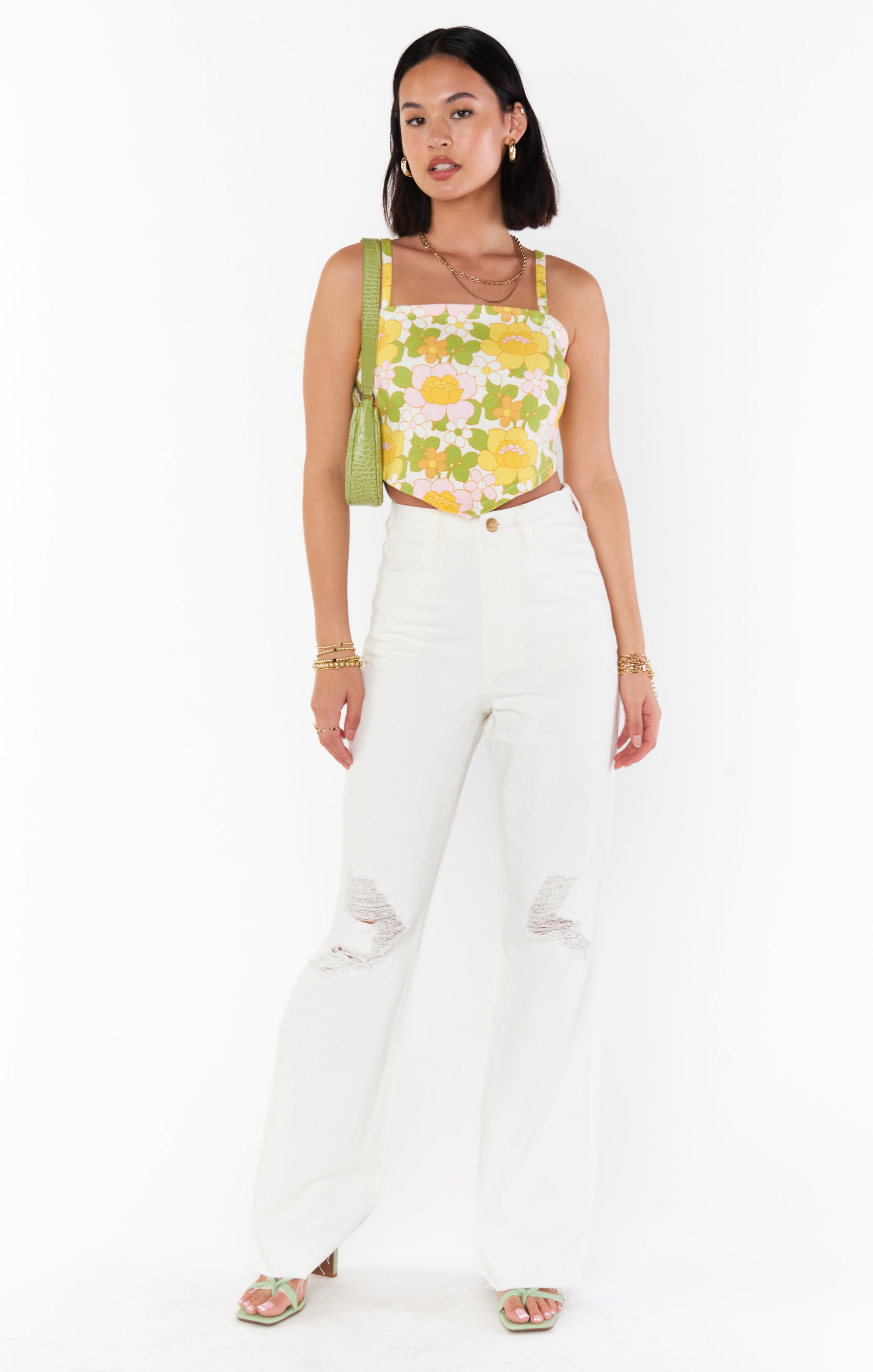 90s Straight Jeans with Elastic Back & Distressed Denim | Seasalt