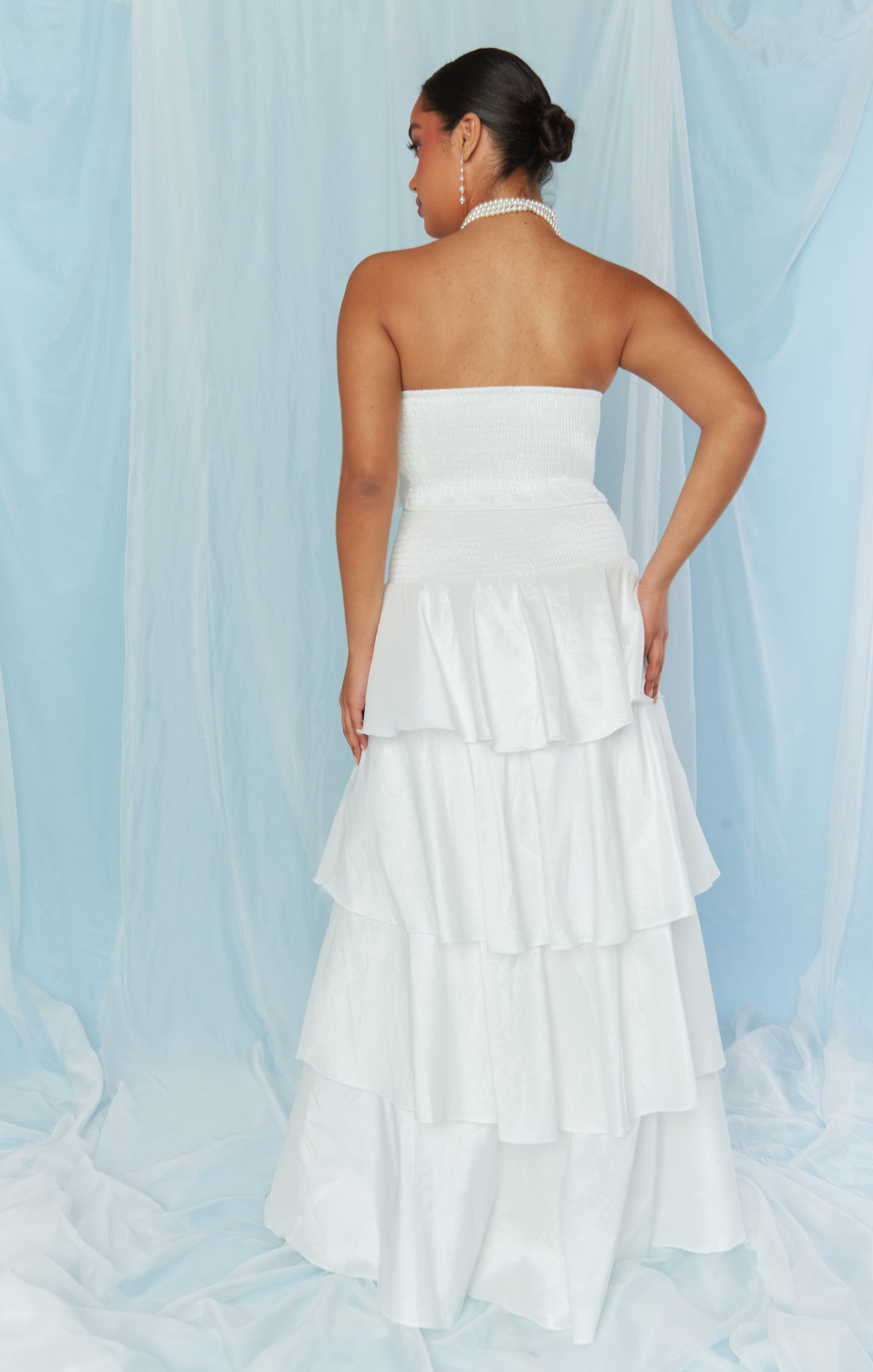 White Taffeta Swing Skirt for Bridal Events | Mumu x FashionPass